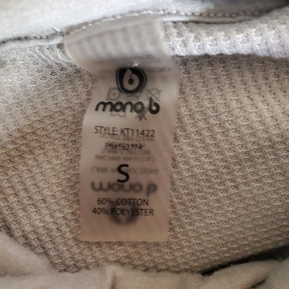 Mono b Gray Waffle Cowl Funnel Neck Lounge Activewear Cropped Pullover Sz S - Picture 8 of 8